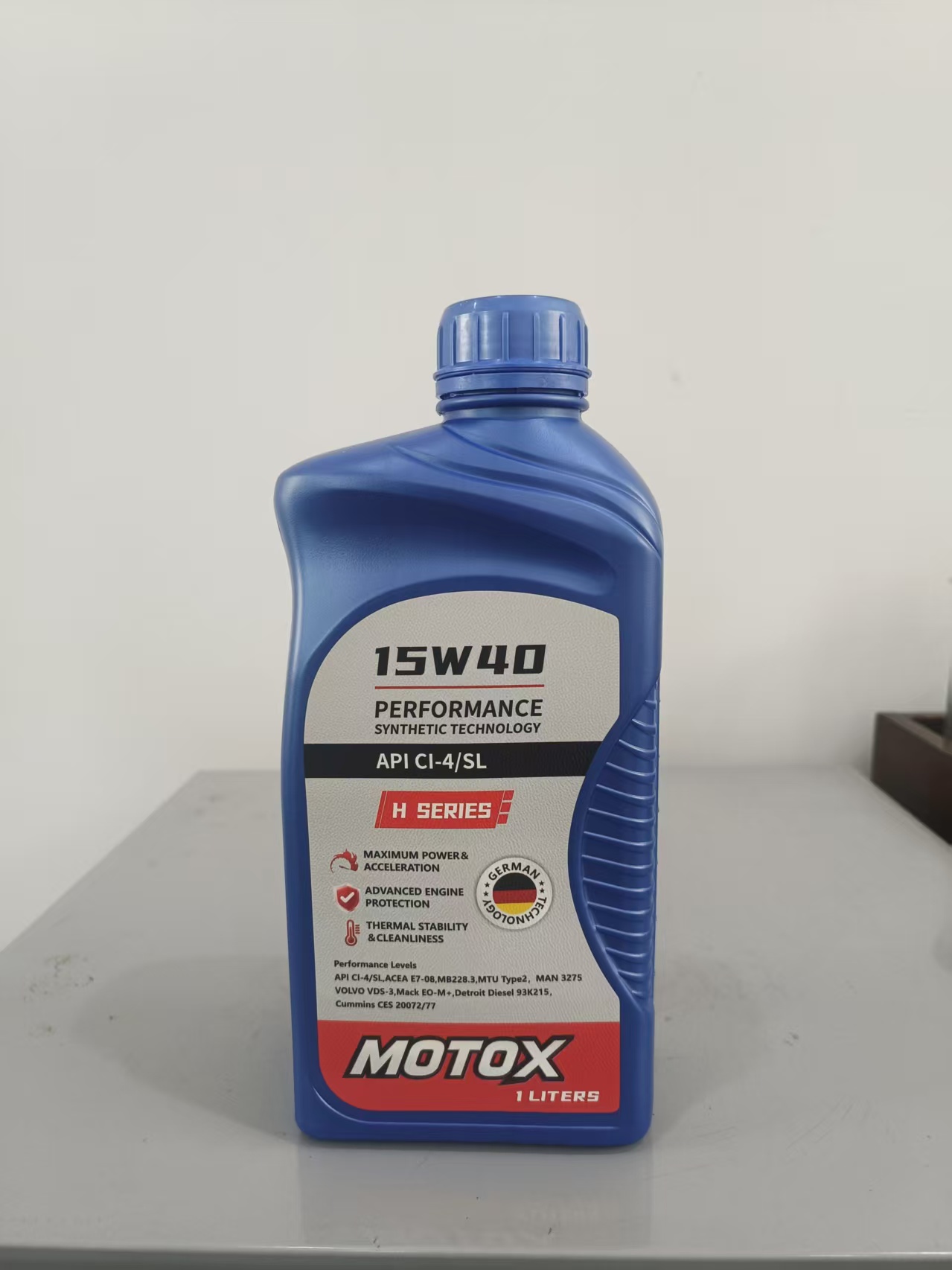 MOTOX H Series 15W-40 API CI-4/SL synthetic technology engine oil, 1 liter bottle